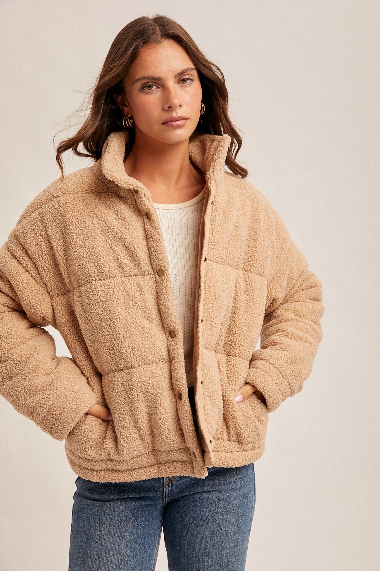 Teddy Puffer Snap Button