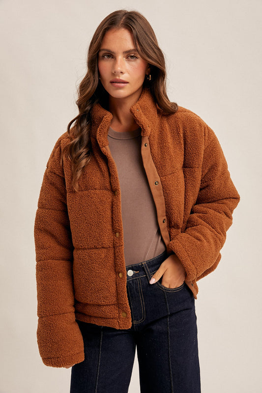 Teddy Puffer Snap Button