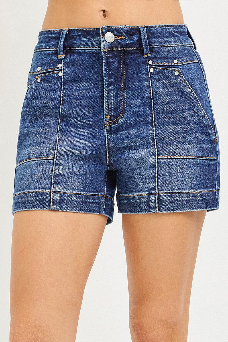 Decorative Seam Detail Risen Shorts