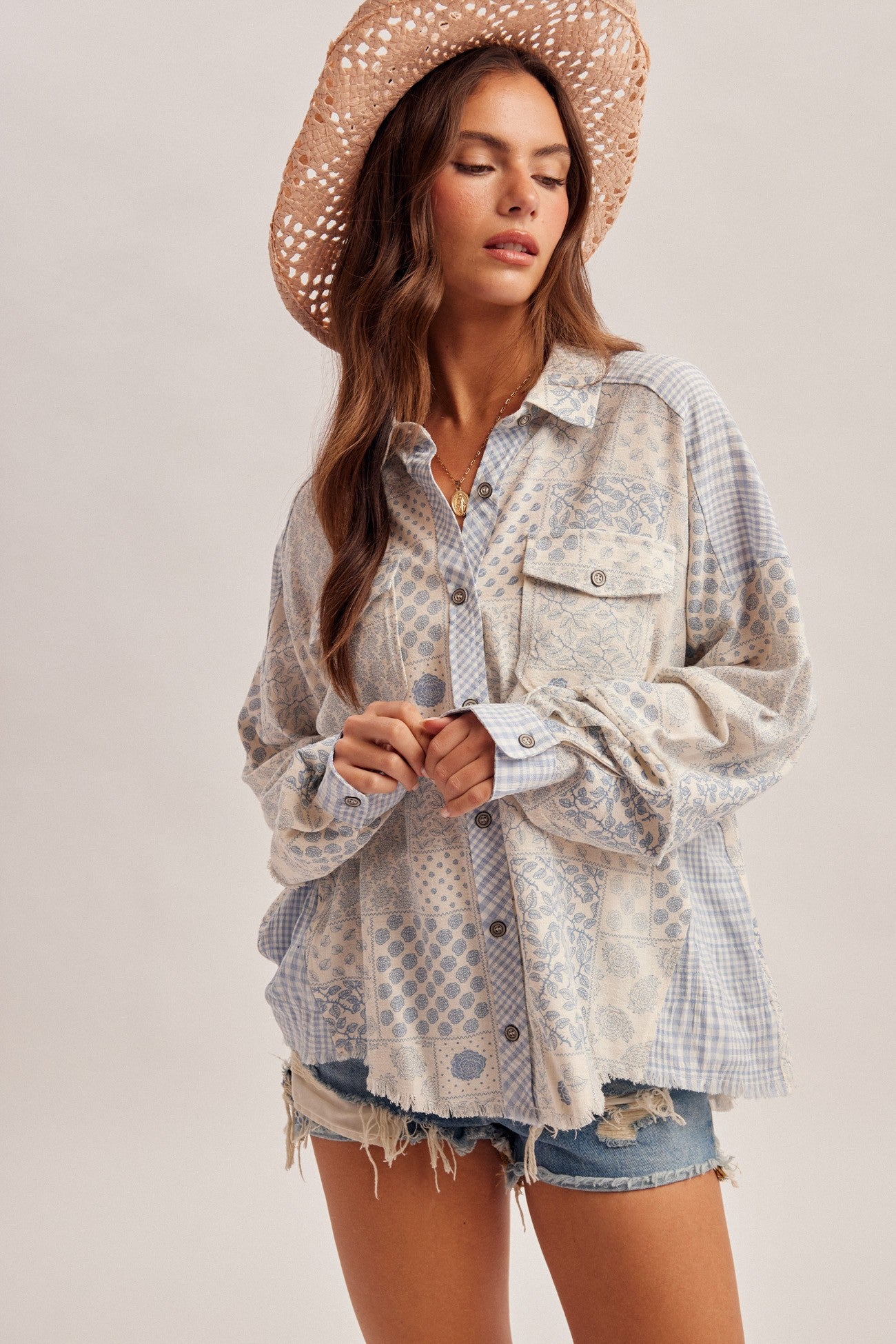 Bandana Button Down Shirt