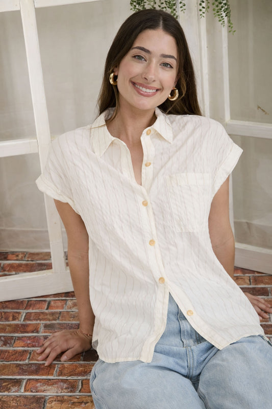 Stripe Collared Shirt