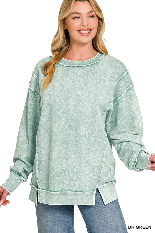 Halo Washed French Terry Pullover