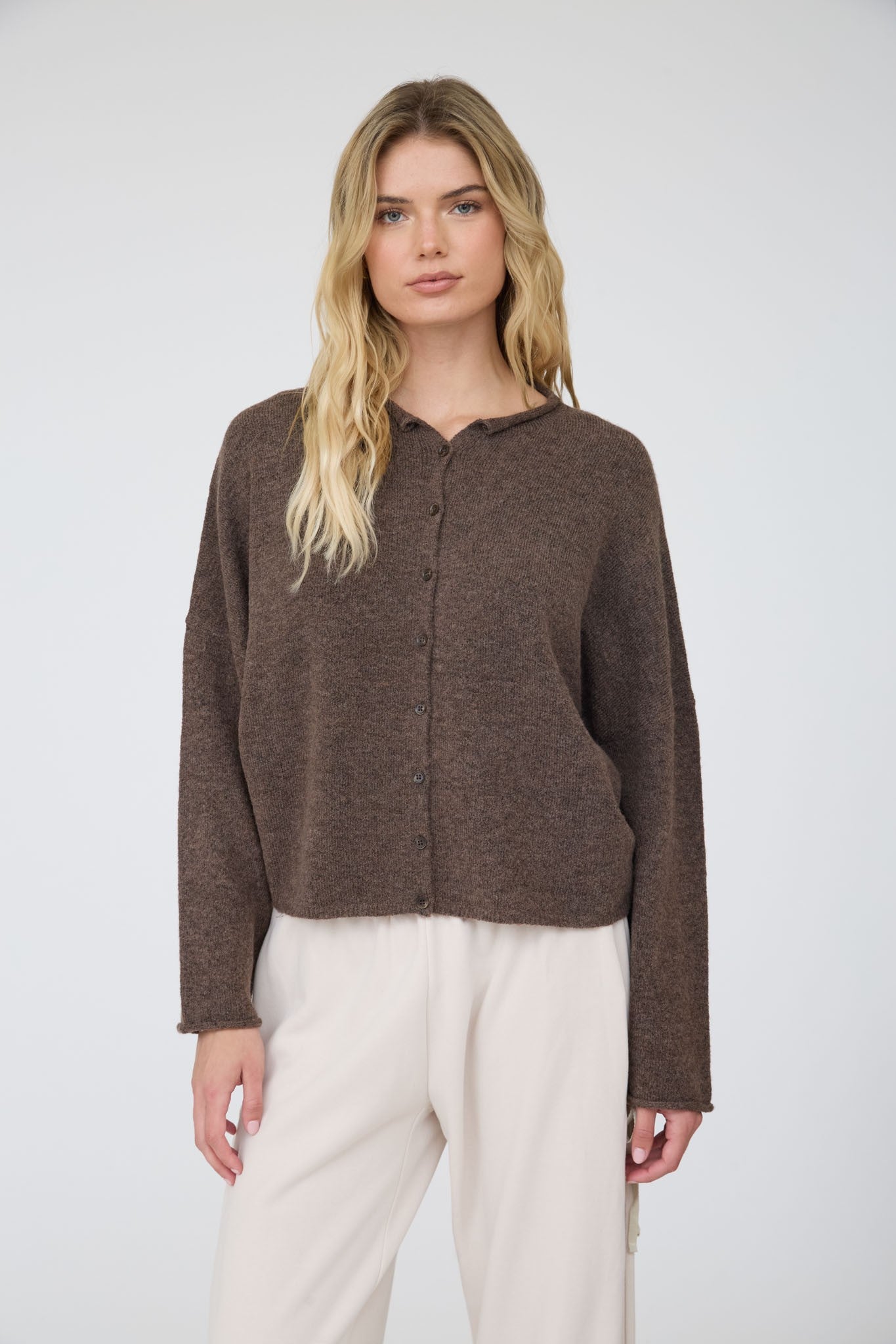 Button Down Knit Cardigan