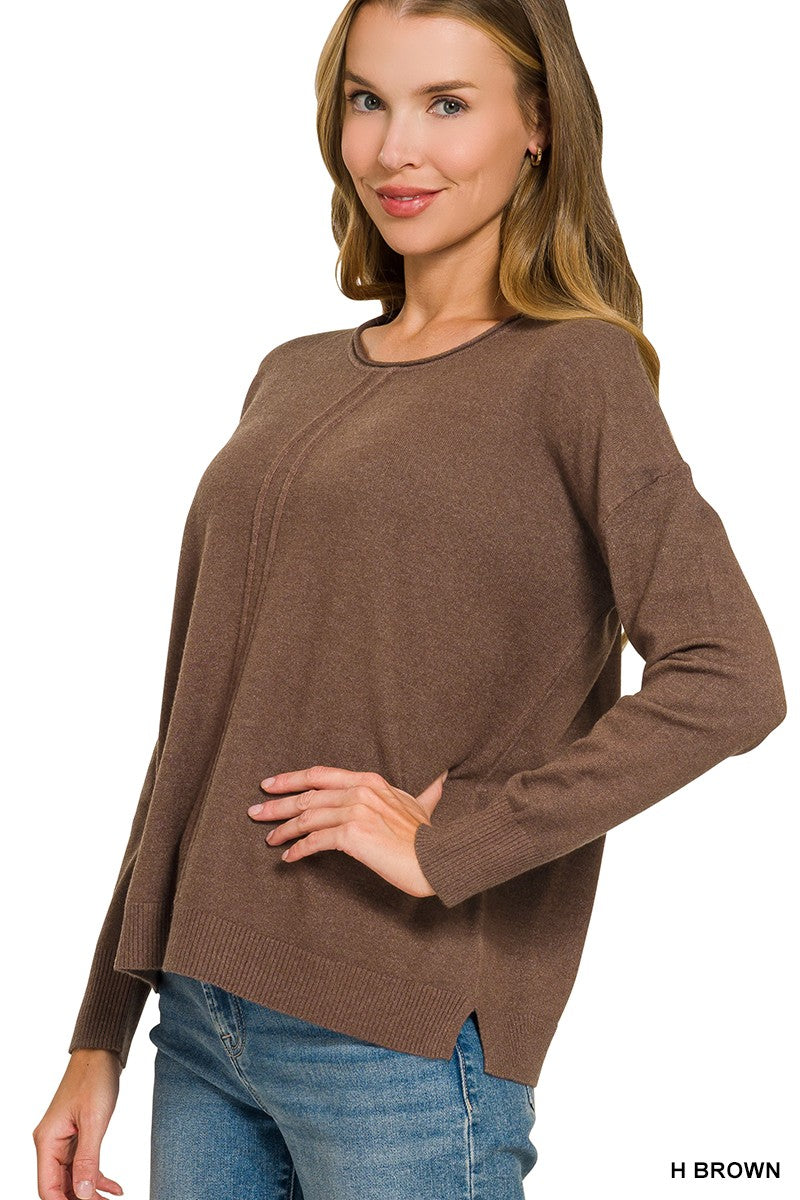 Front Double Seam Sweater