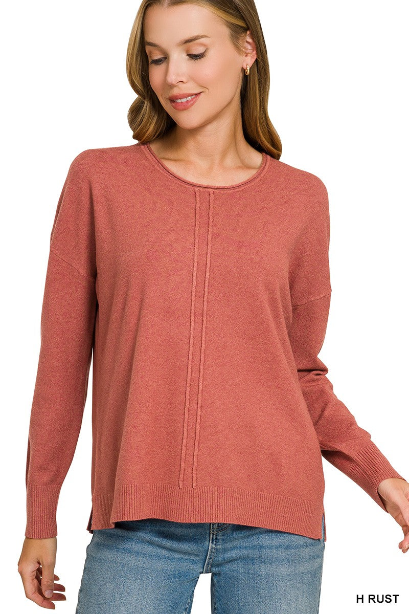 Front Double Seam Sweater