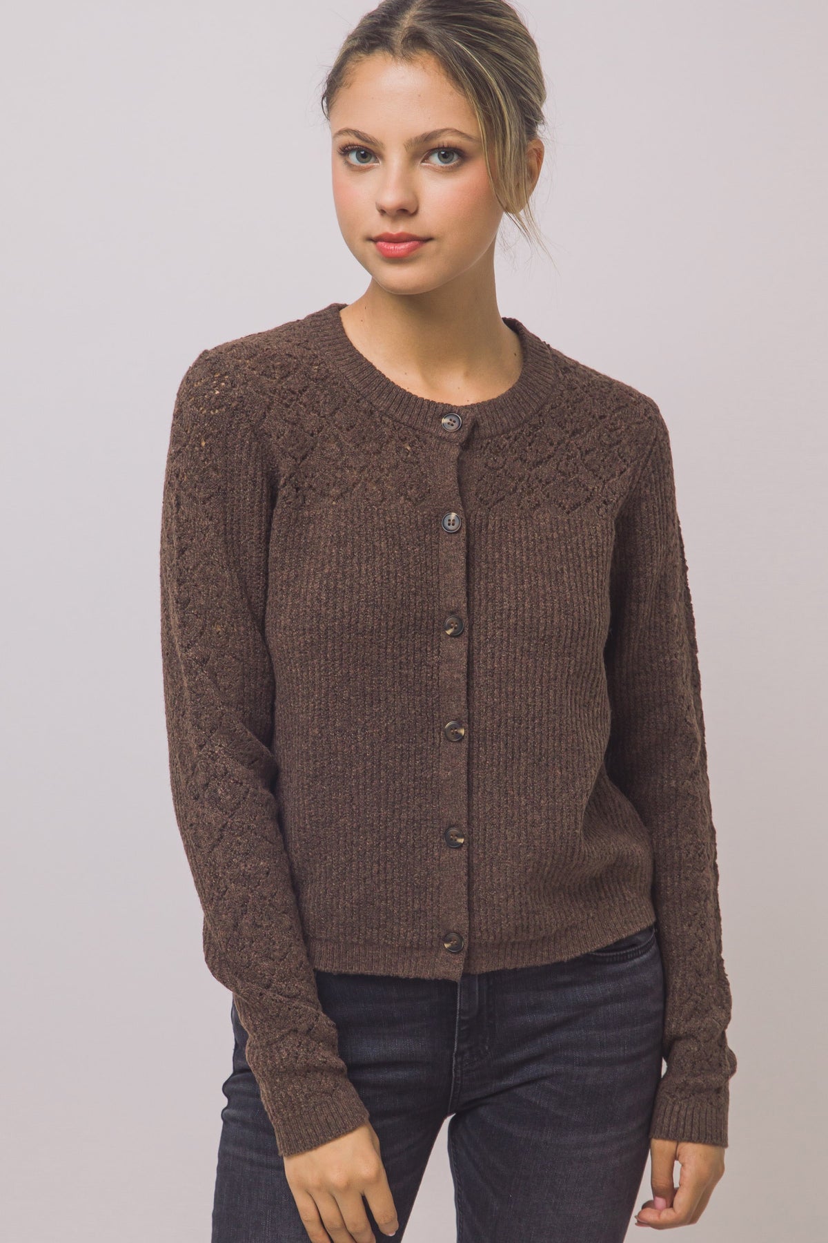 Pointelle Cardigan