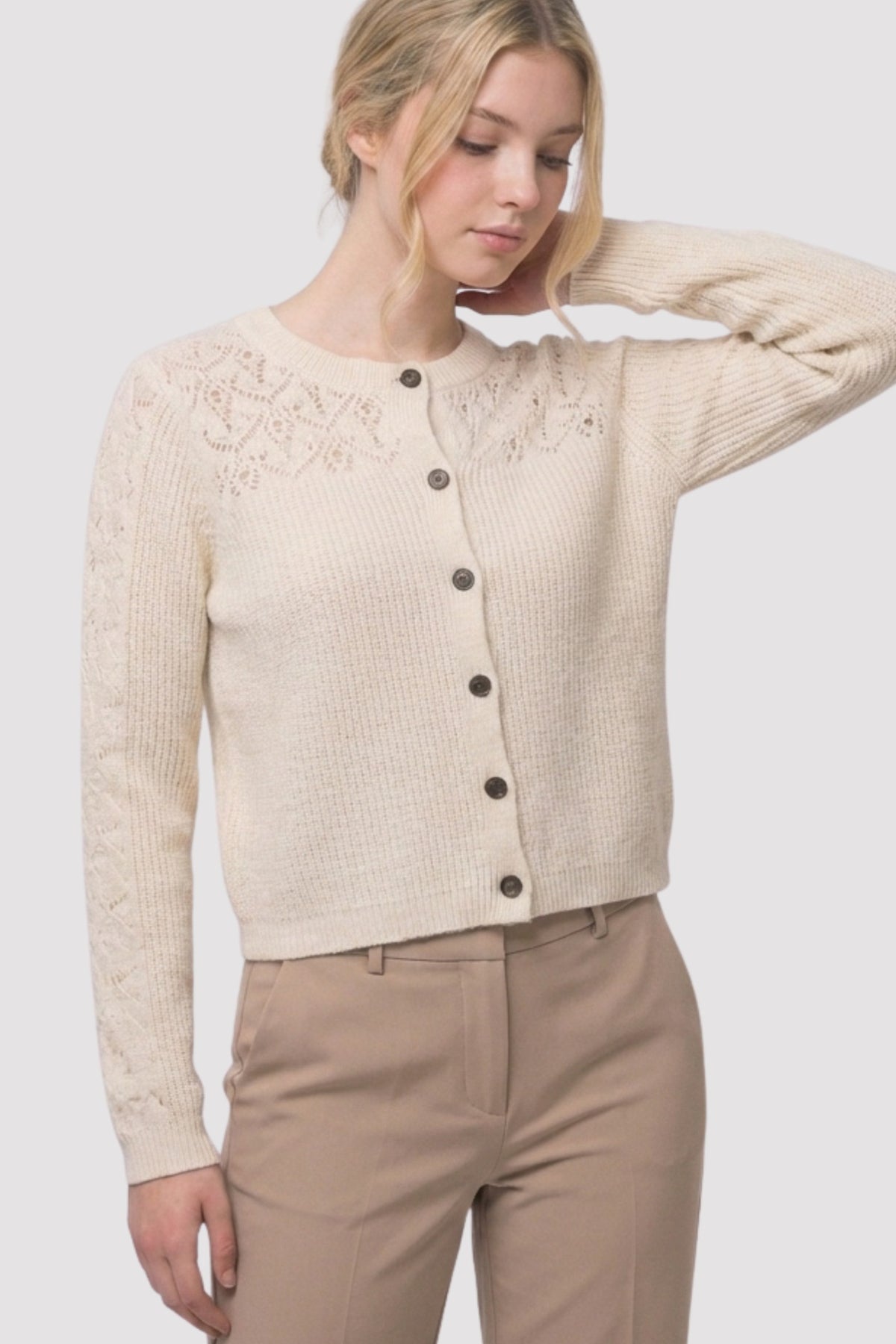 Pointelle Cardigan