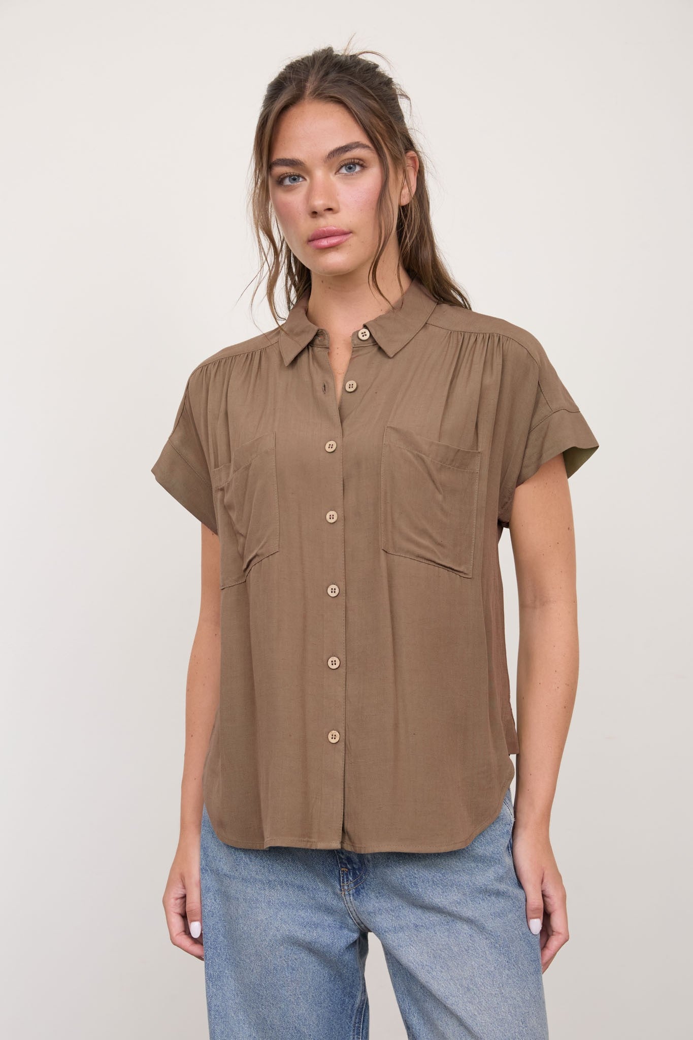 Short Sleeve Button Up