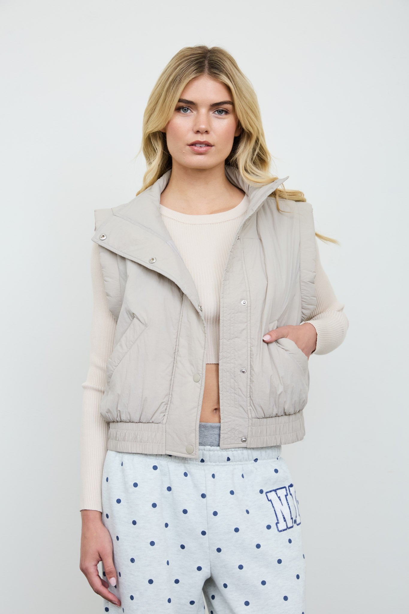 Snap Puffer Vest