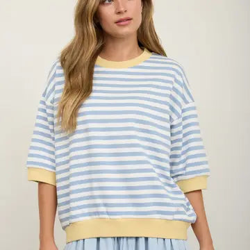Colorblock Stripe Knit Top