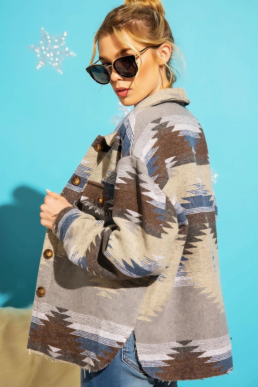 Aztec Button Down Jacket
