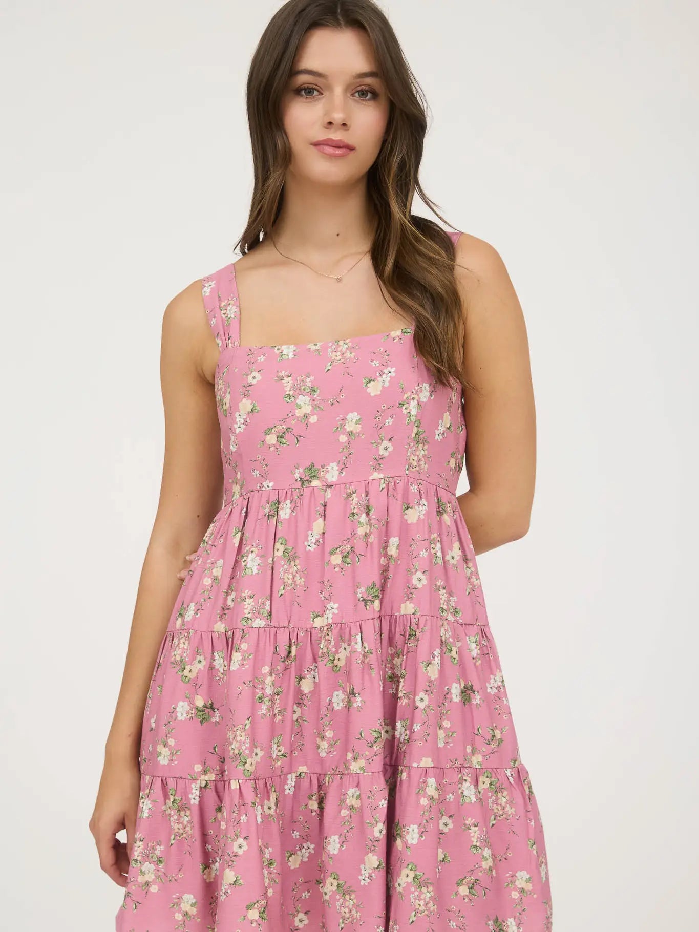Floral Tiered Mini Dress