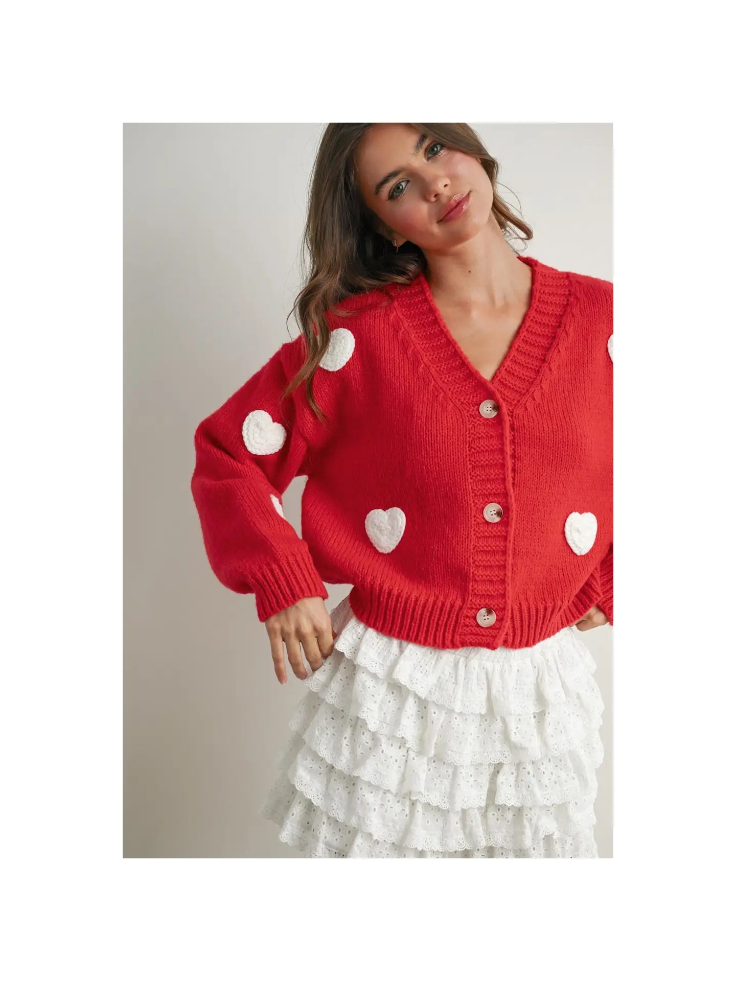 Heart Pattern Cardigan