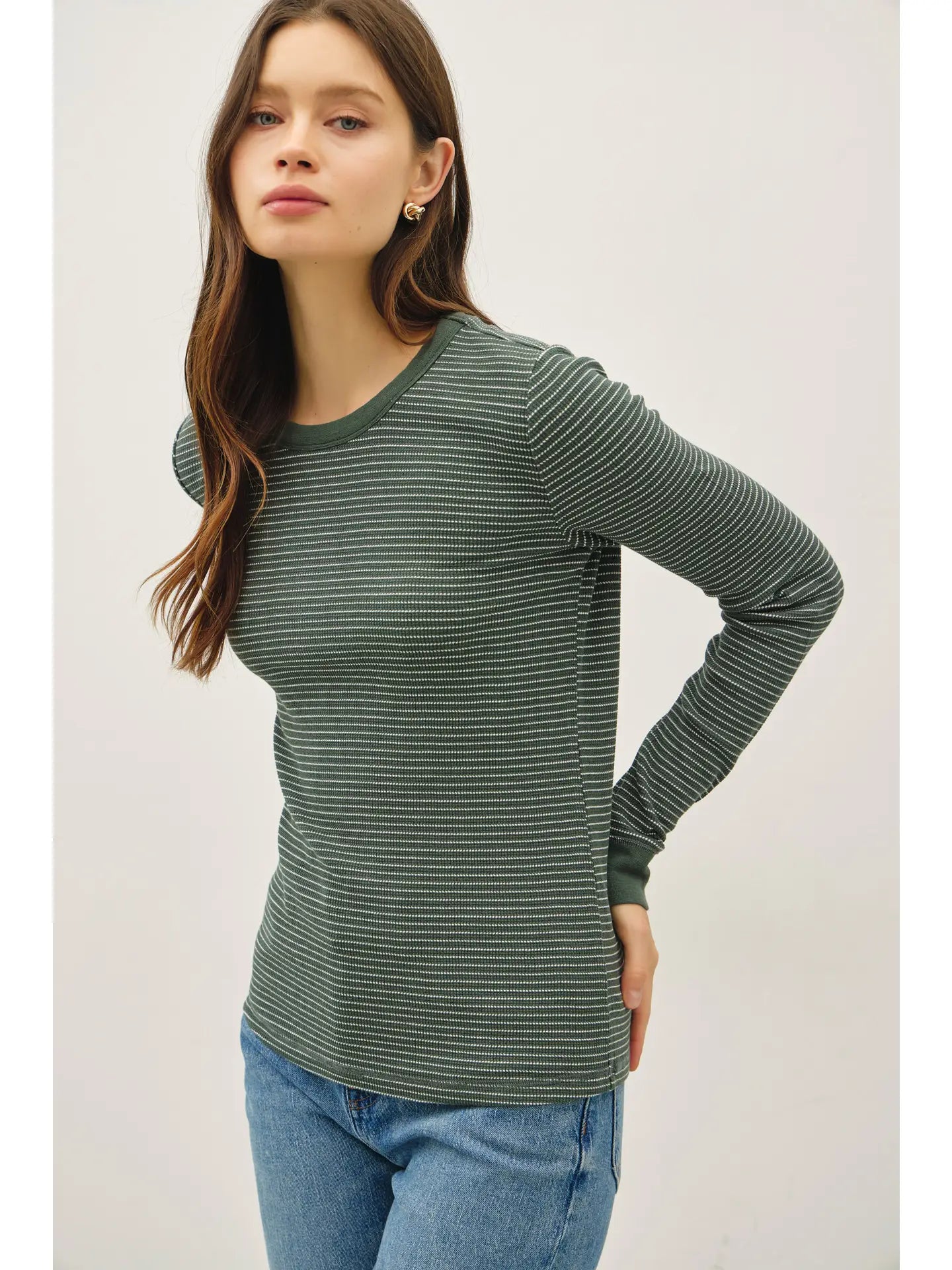 Stitched Thermal Crew Neck