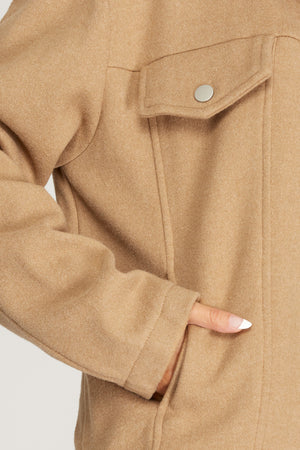 Taupe Snap Button Jacket