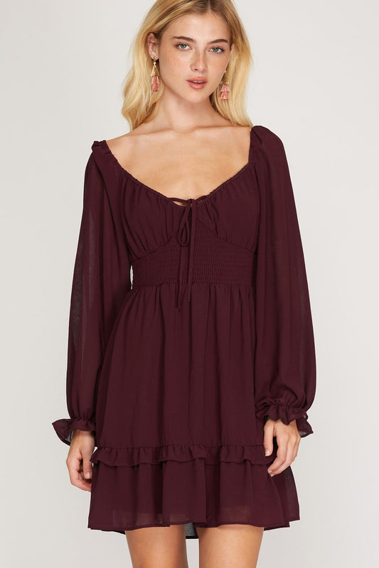 Wine Fall Mini Dress