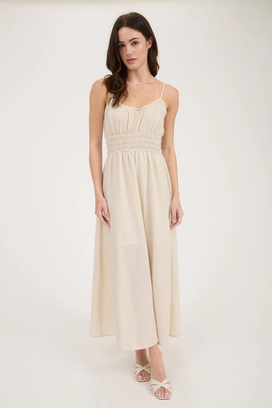 Lace Trim Midi Dress