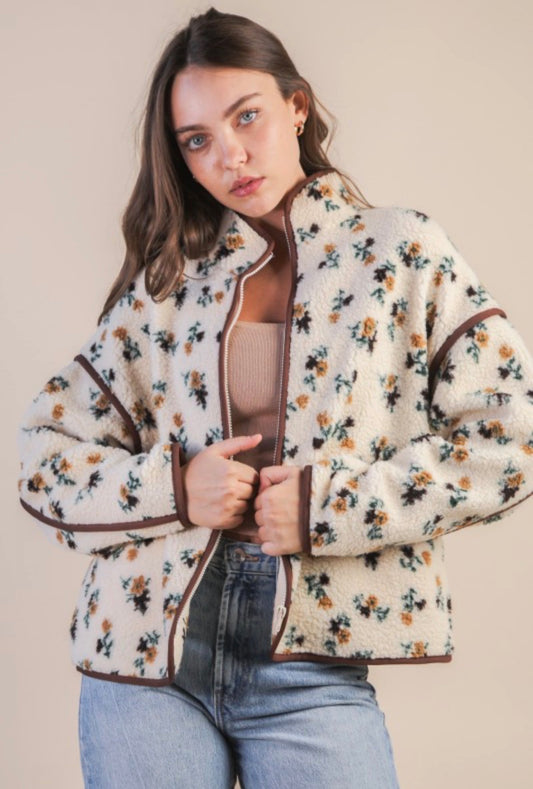 Floral Sherpa Jacket