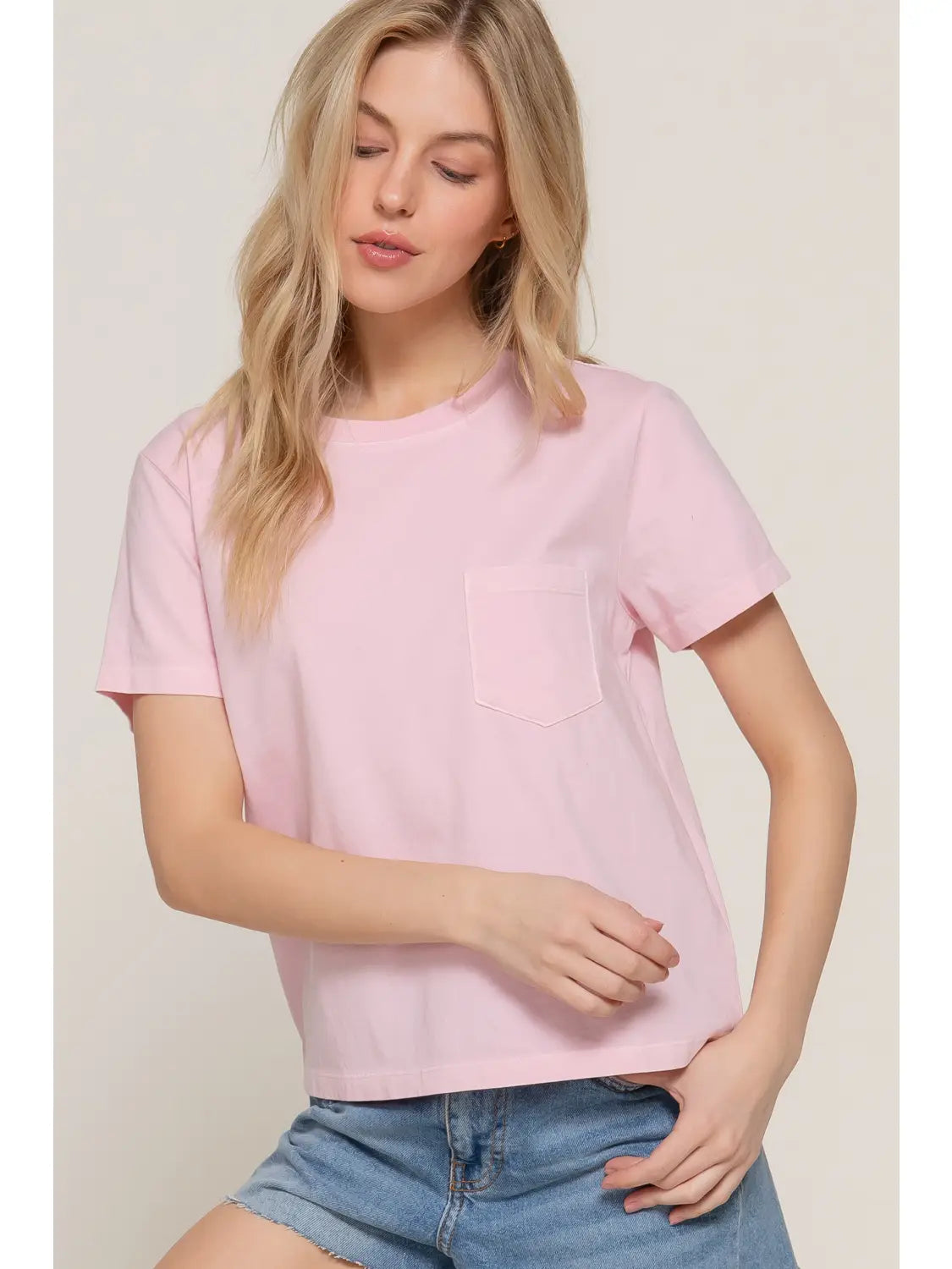 Short Sleeve Garment Dye Top