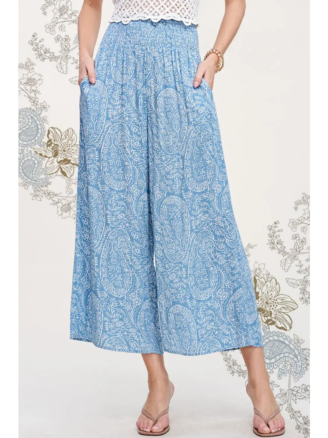 Boho Paisley Print Pants