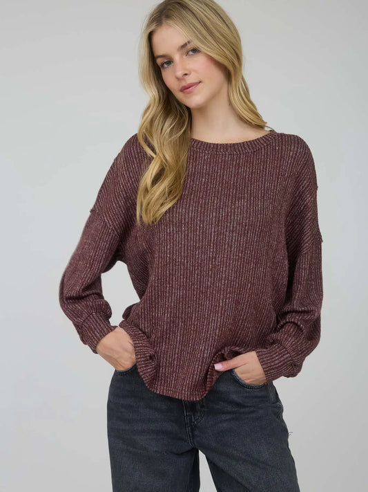 Marbled Long Sleeve Top