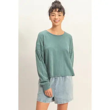 Cross Detail Open Back Long Sleeve
