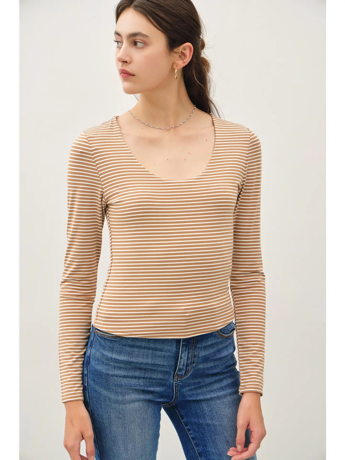 Striped Soft Long Sleeve Top