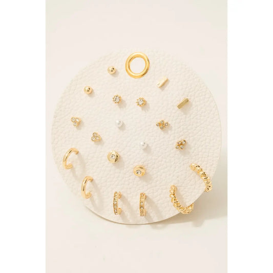 Pearl Gem Stud Assorted Set