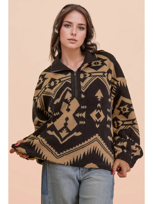 Aztec Fleece Half Zip