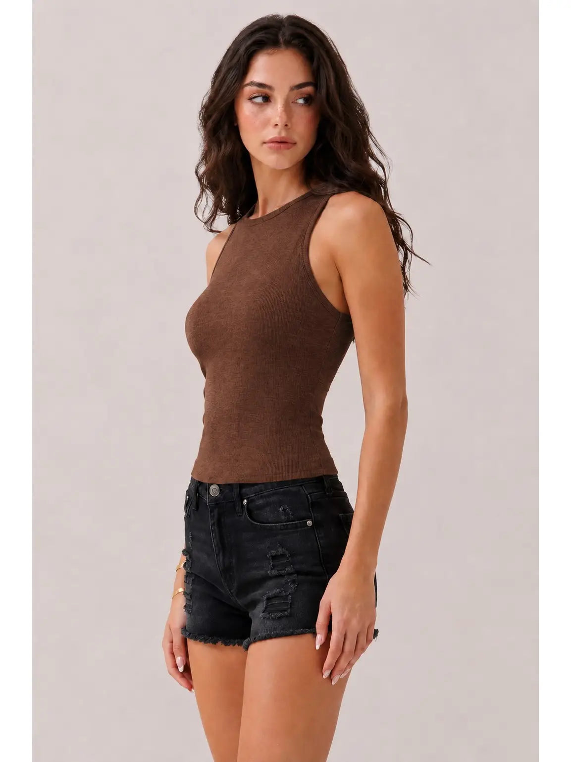 Built in Bra Ribbed Tank