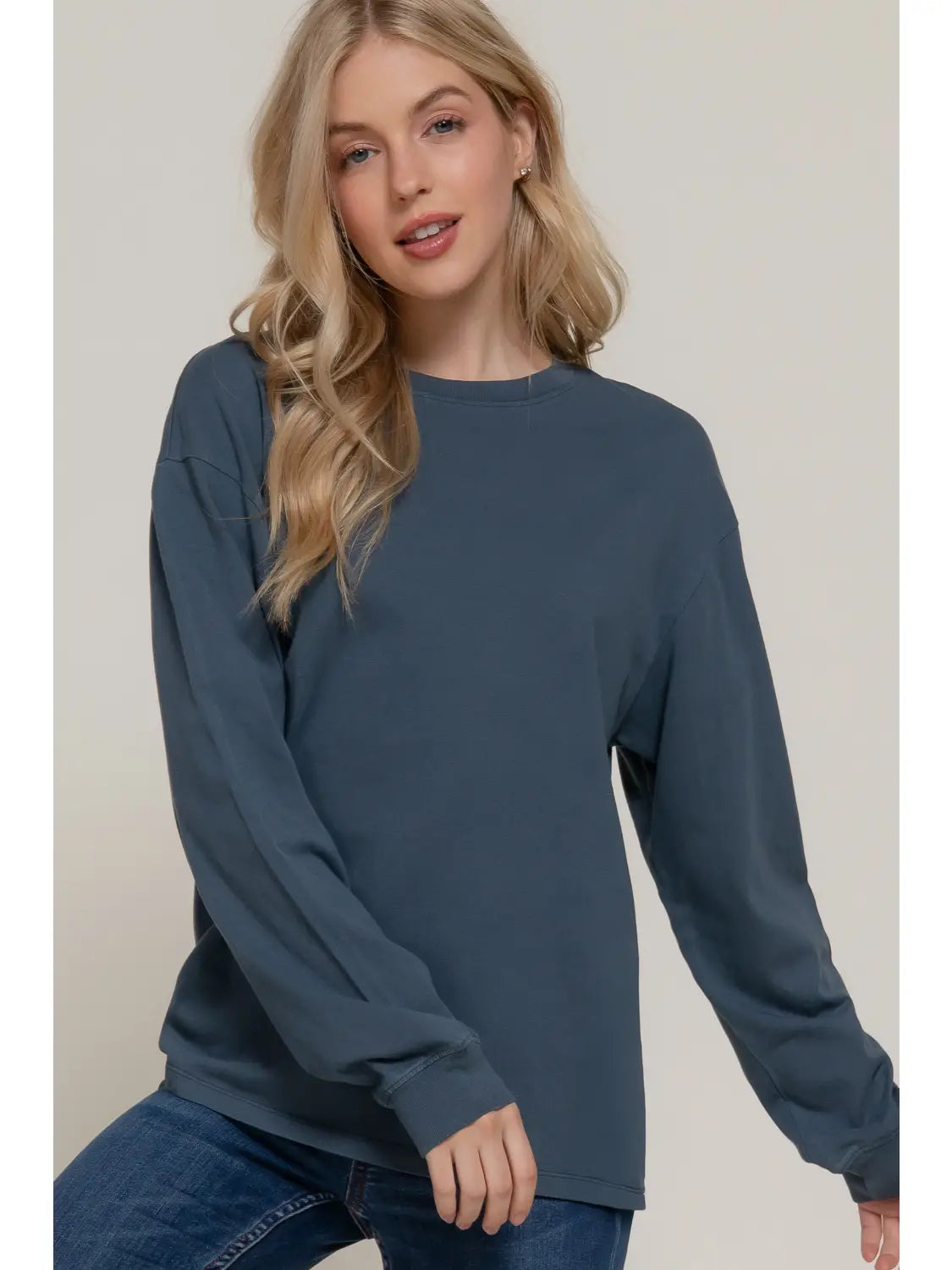 Long Sleeve Garment Dye Tee