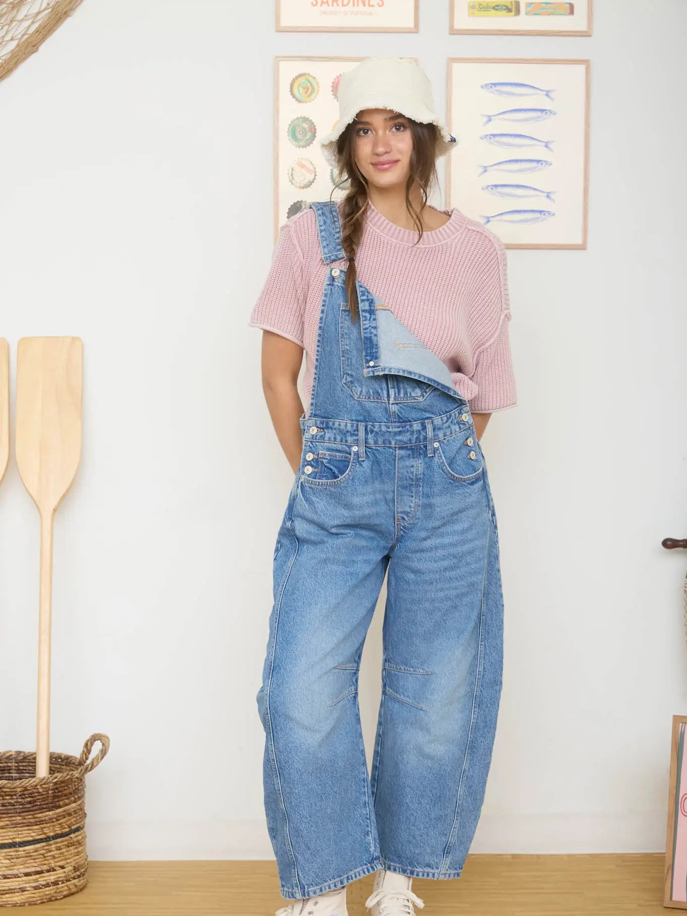 Washed Short Sleeve Boxy Knit Top