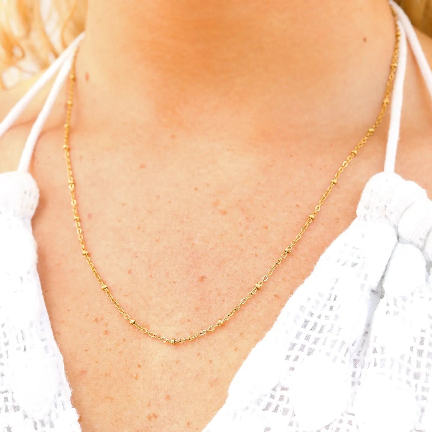 Satellite Gold Necklace