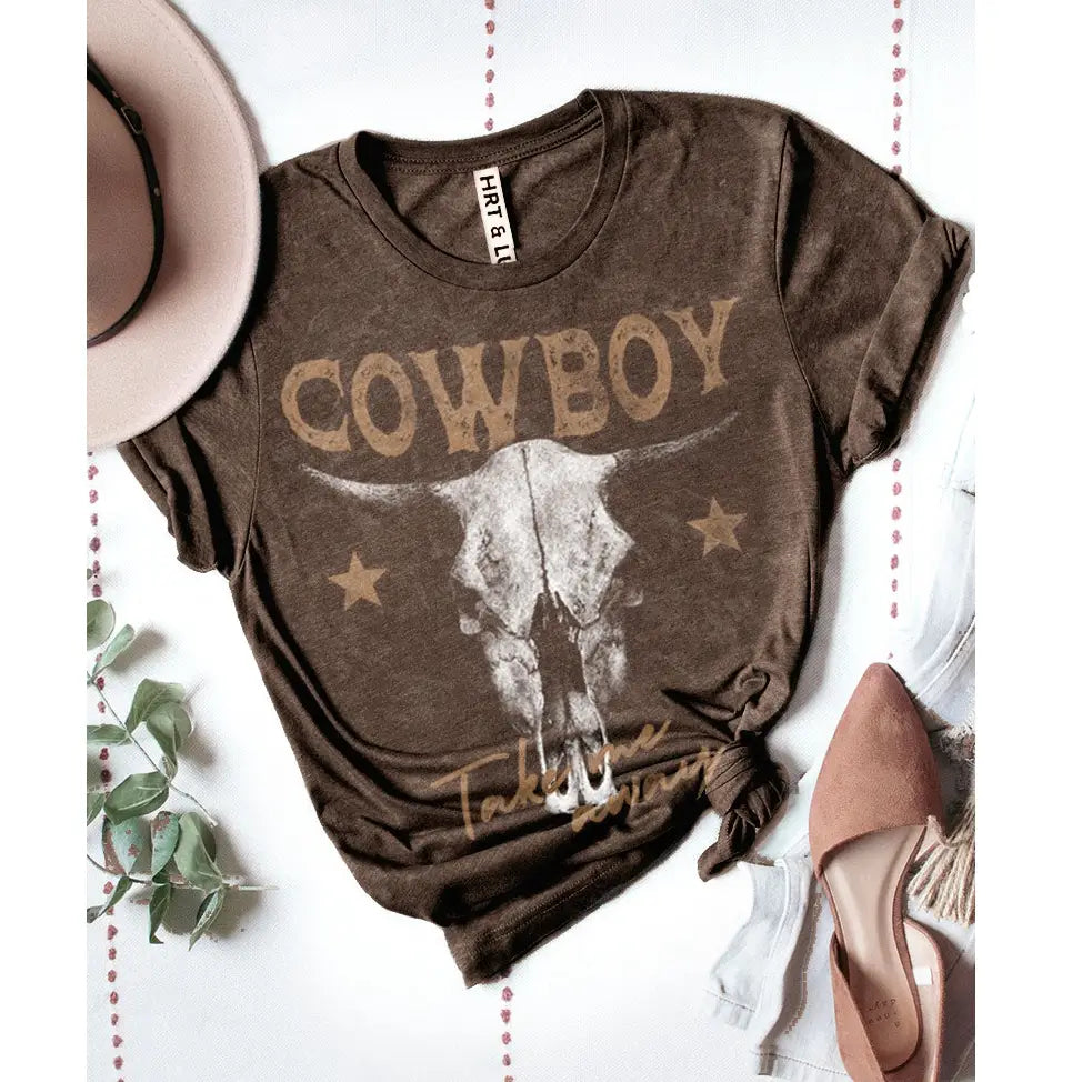 Cowboy Take Me Away Washed Tee