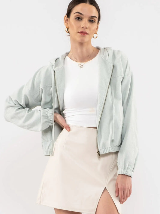 Corduroy Zip Up Jacket