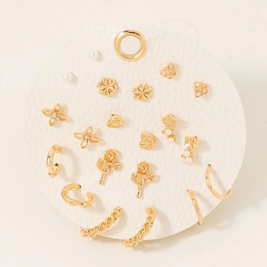 Hoop and Stud Earring Set