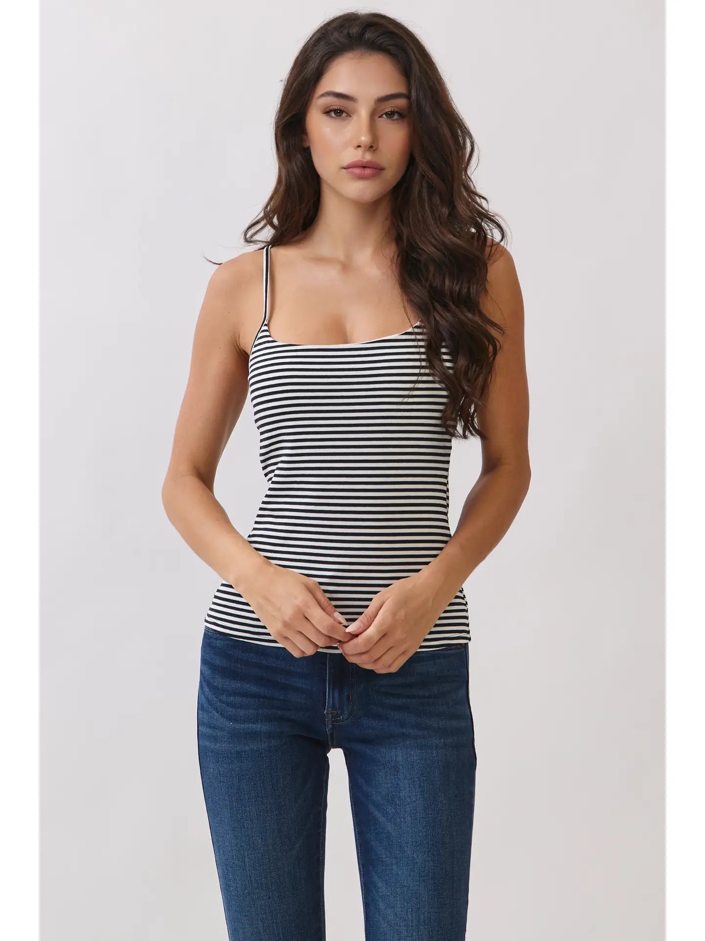 Striped Built In Bra Cami