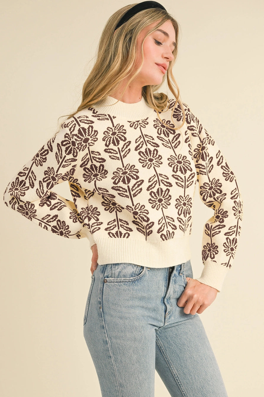 Floral Knit Sweater