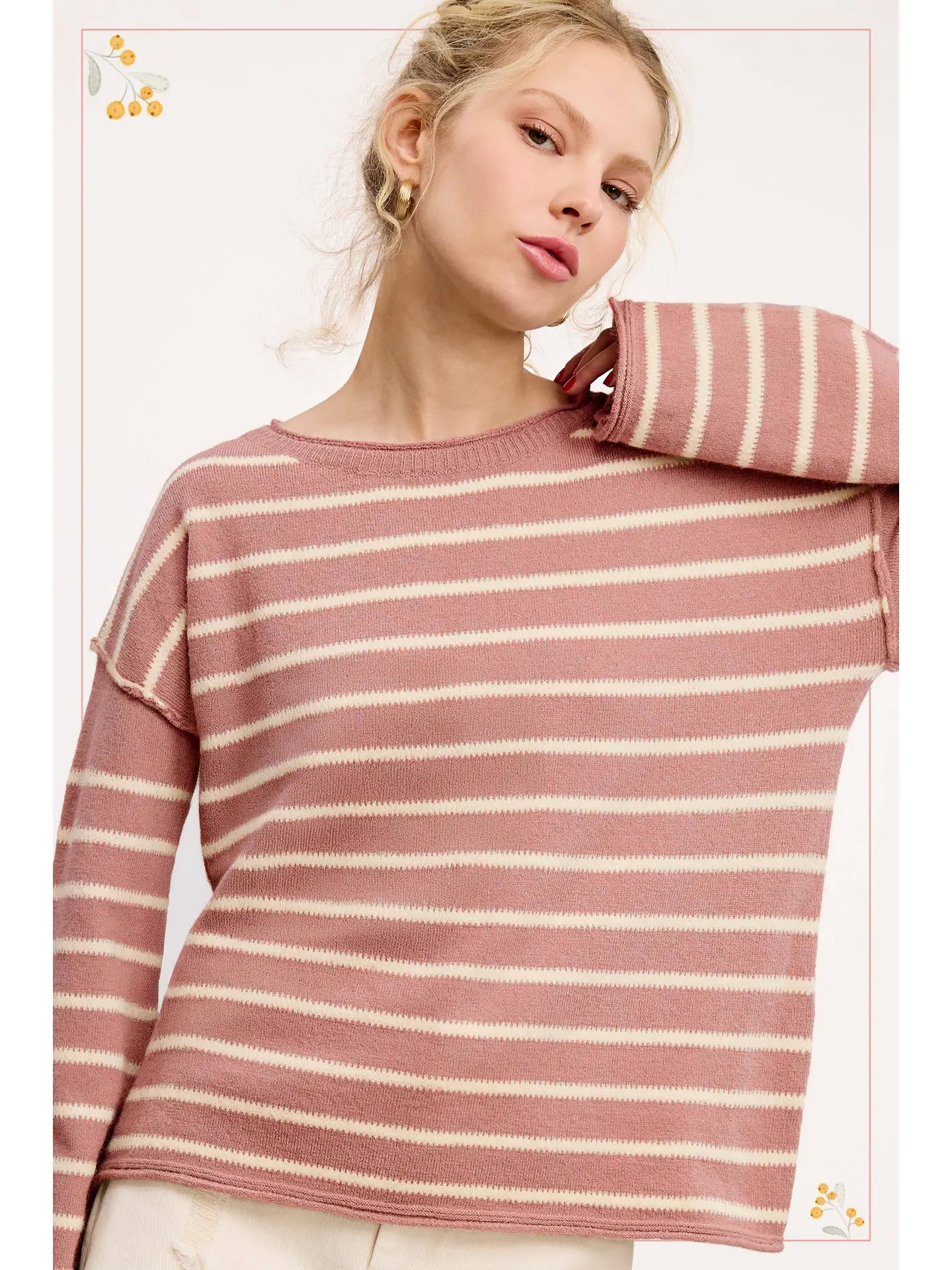 Striped Round Neck Sweater