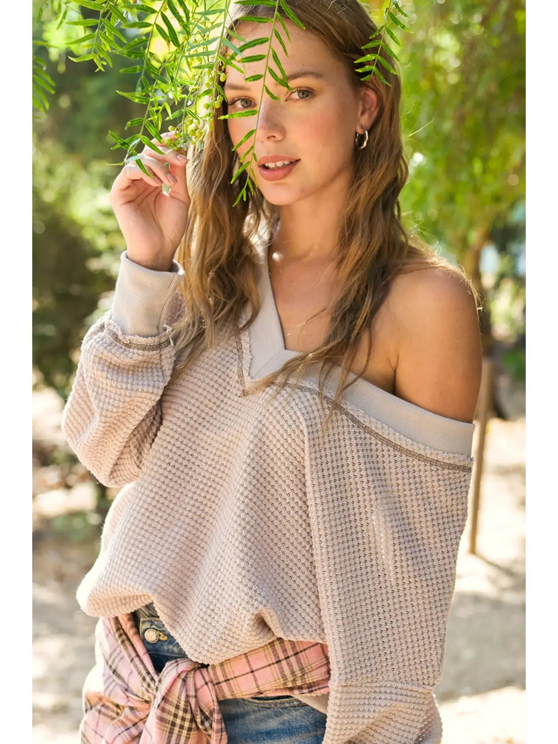Waffle Long Sleeve Top