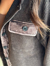 Black Ribbed Knit Jacket