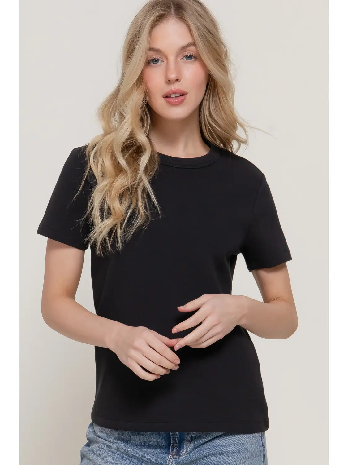 Round Neck Jersey Top