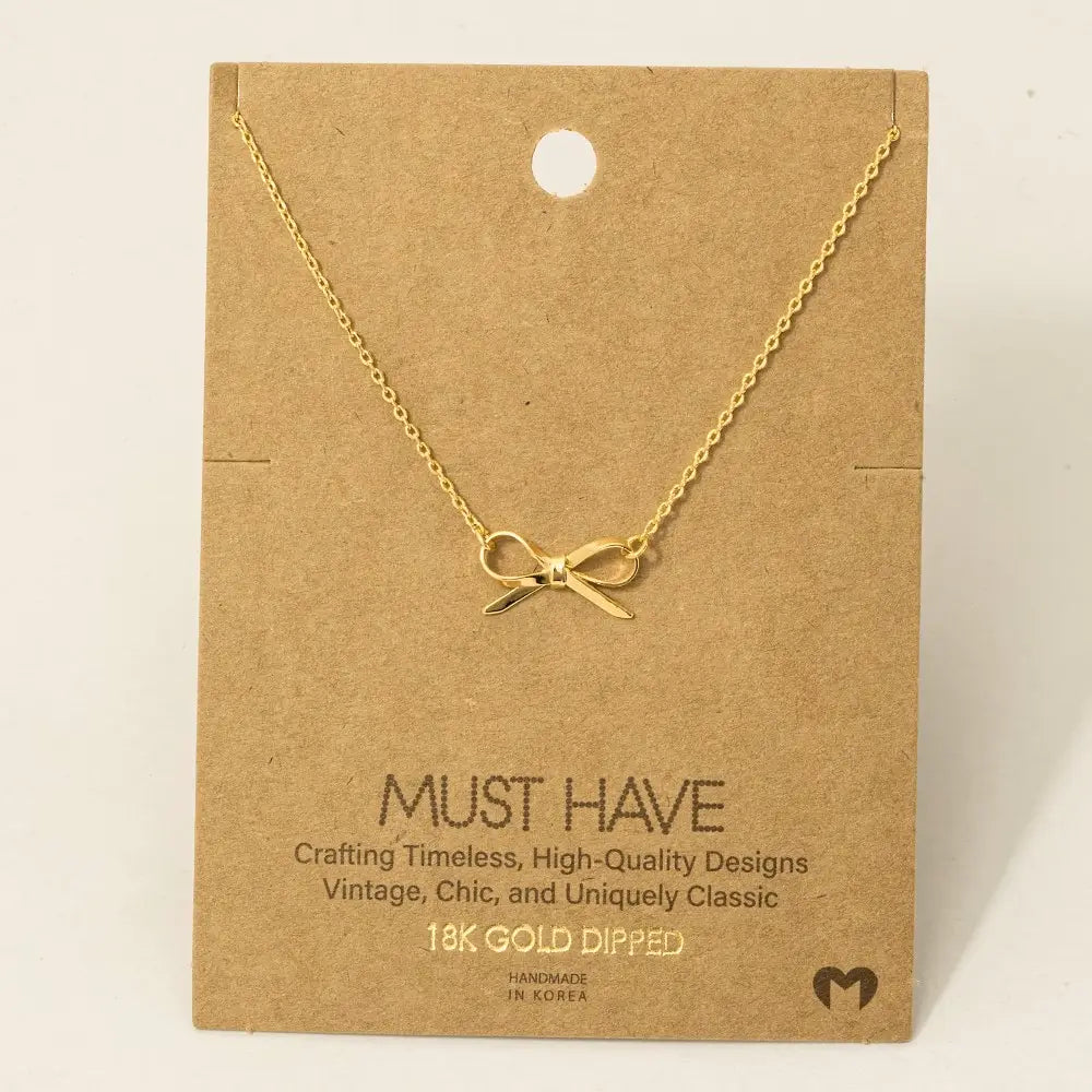 Bow Pendant Necklace