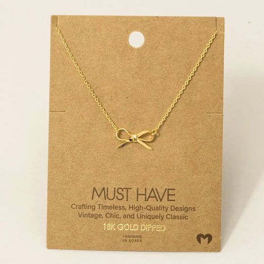 Bow Pendant Necklace