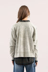 Washed Extended Shoulder Top-Olive