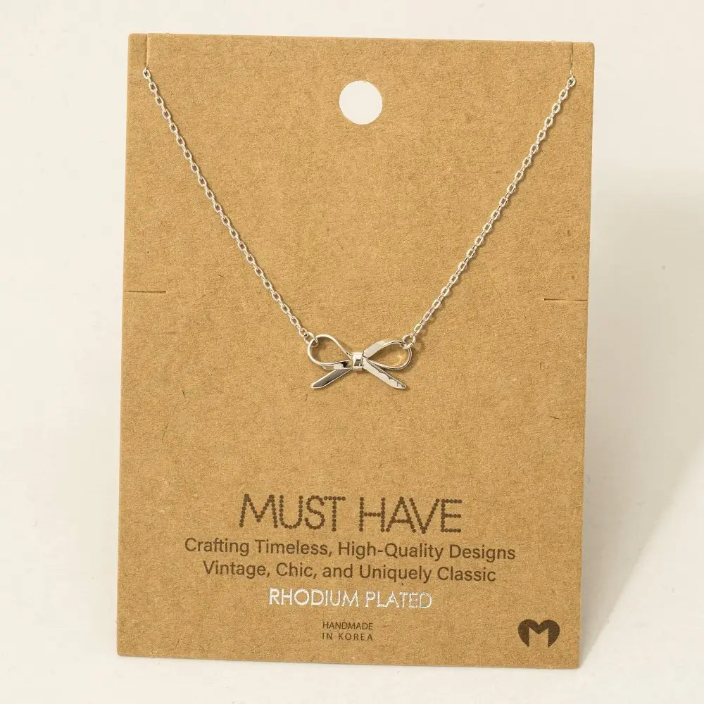 Bow Pendant Necklace