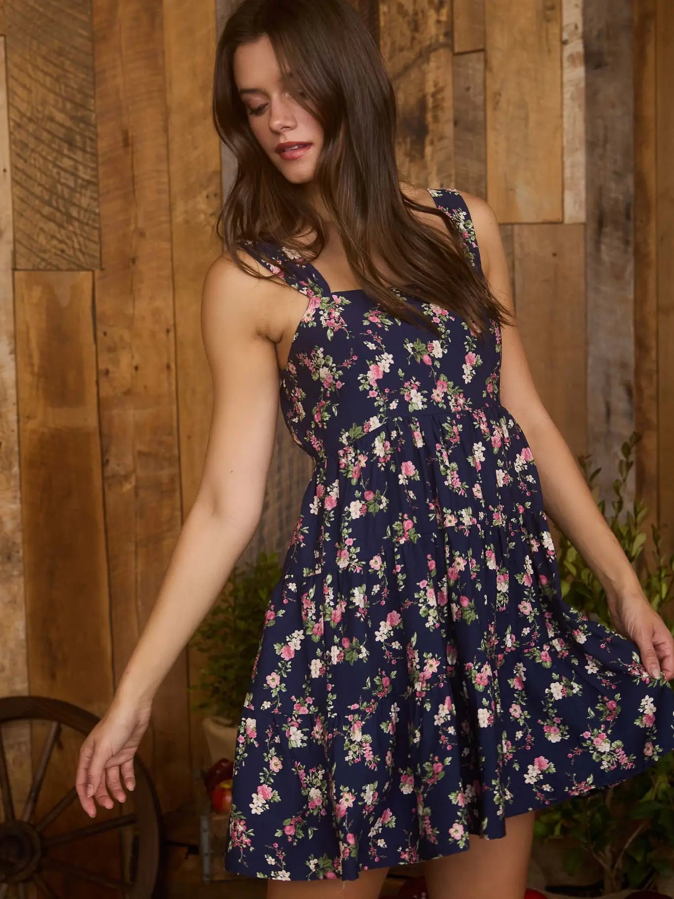 Floral Tiered Mini Dress