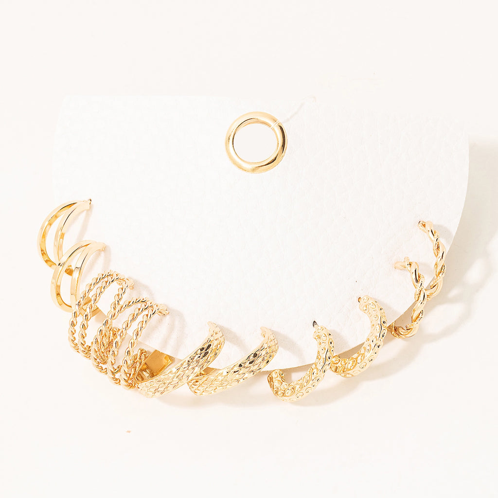Twisted Mix Hoop Set