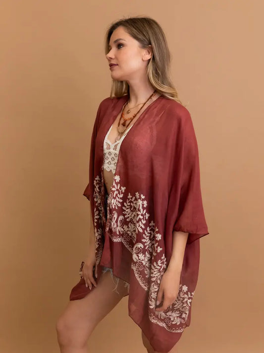 Boho Floral Kimono