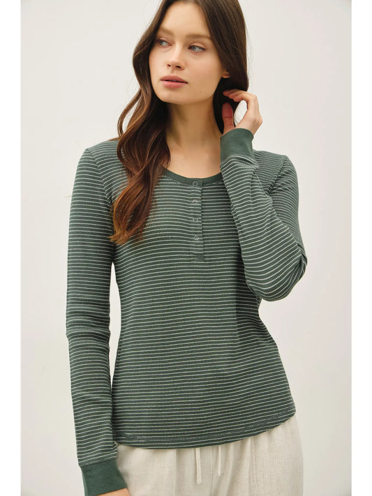 Stitched Thermal Henley